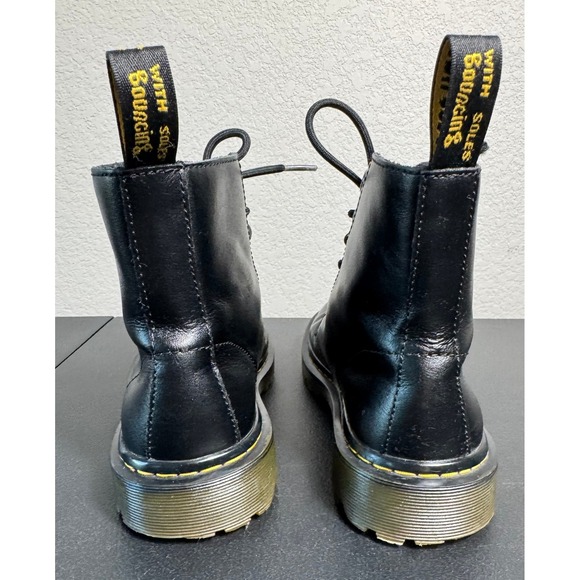 Dr Martens Luana Black Leather Combat Boots Women Size 6 UK 4 EU 37 - Picture 4 of 6